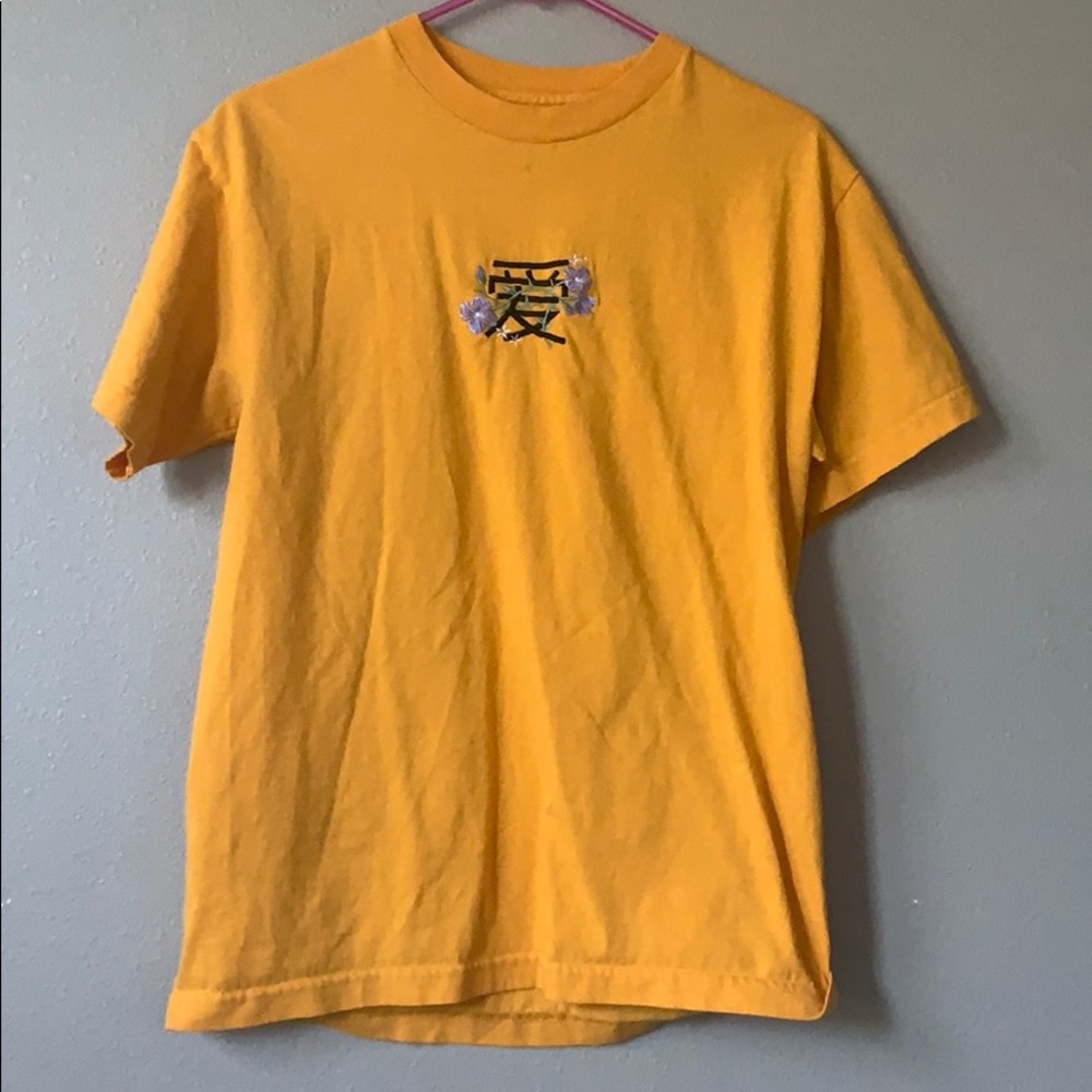 yellow chinese “Love” top